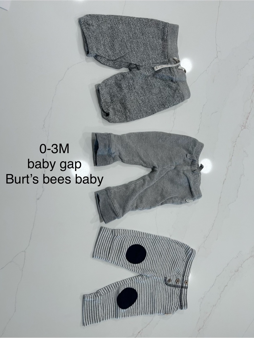 Gray Baby Pants Trio - Neutral Gray Set